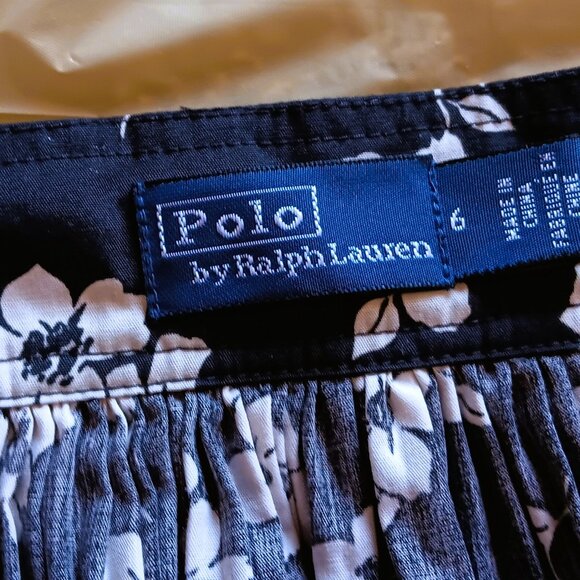 POLO RALPH LAUREN  FLORAL BLACK & WHITE MINI, FAIRYCORE, S. 6 - Picture 2 of 6